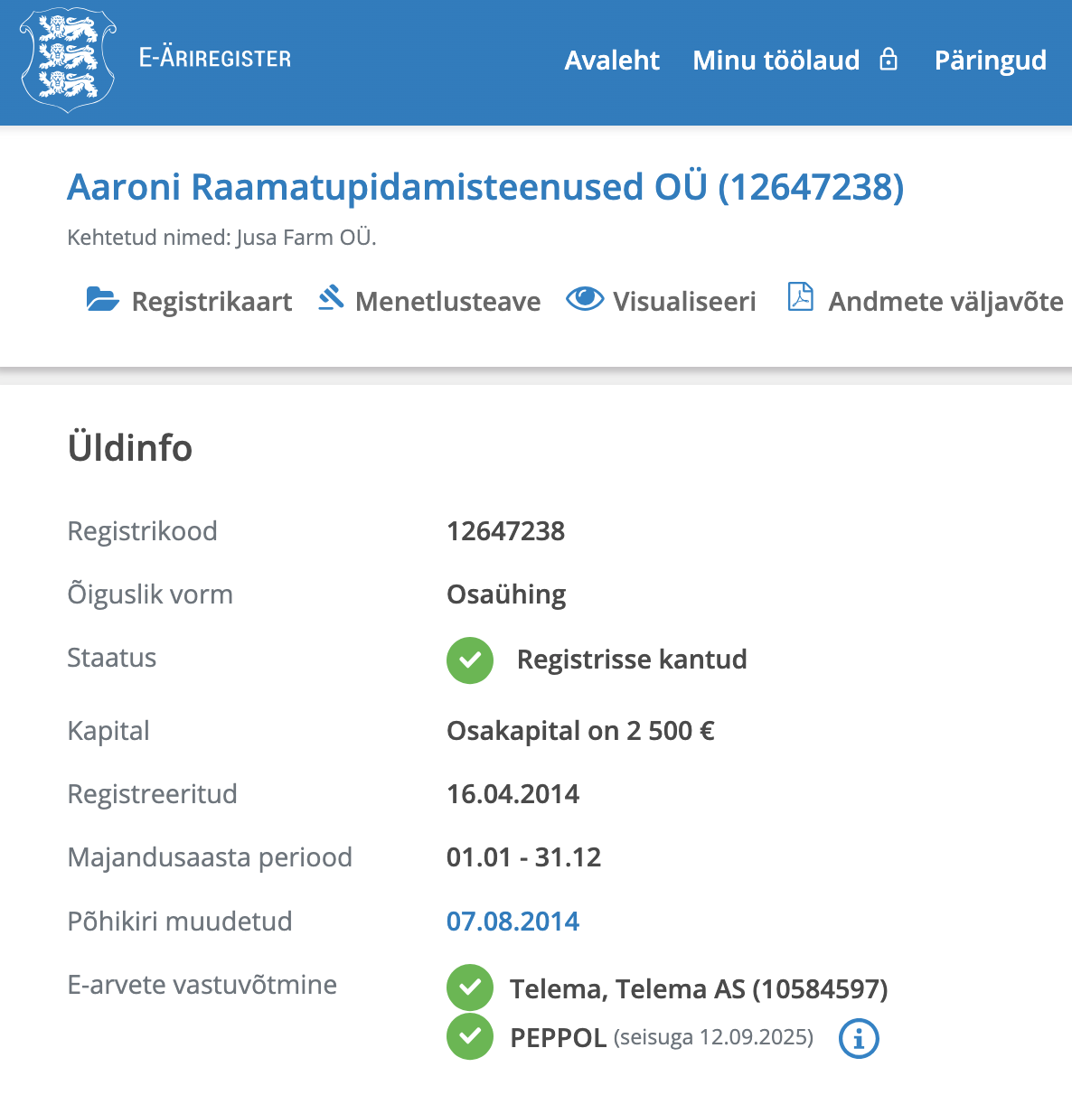 e-arve vastuvõtja märge
