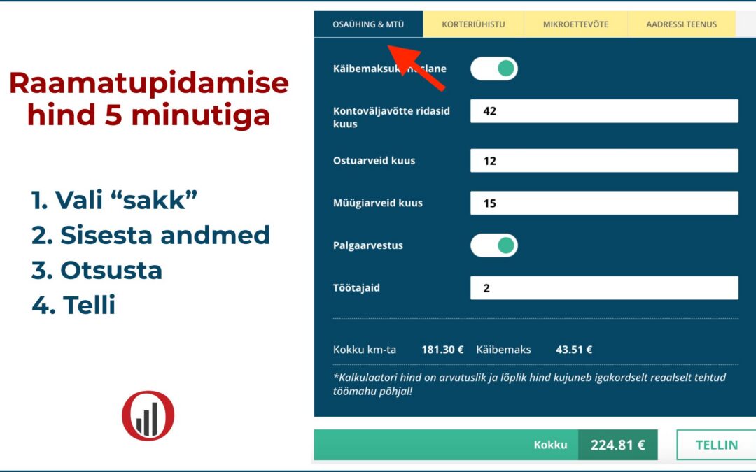 Raamatupidamise hind 5 minutiga